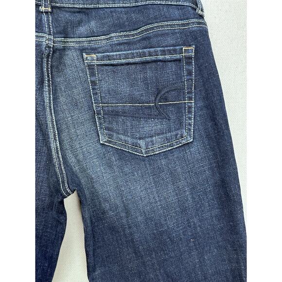 American Eagle Jeans Womens 8 31/27 Flared Artist Stretch Distressed Denim - Picture 13 of 16